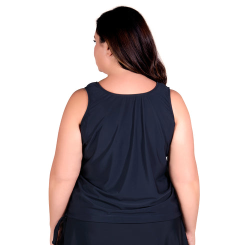 Wear Your Own Bra Plus Size Swimwear Top - Black
